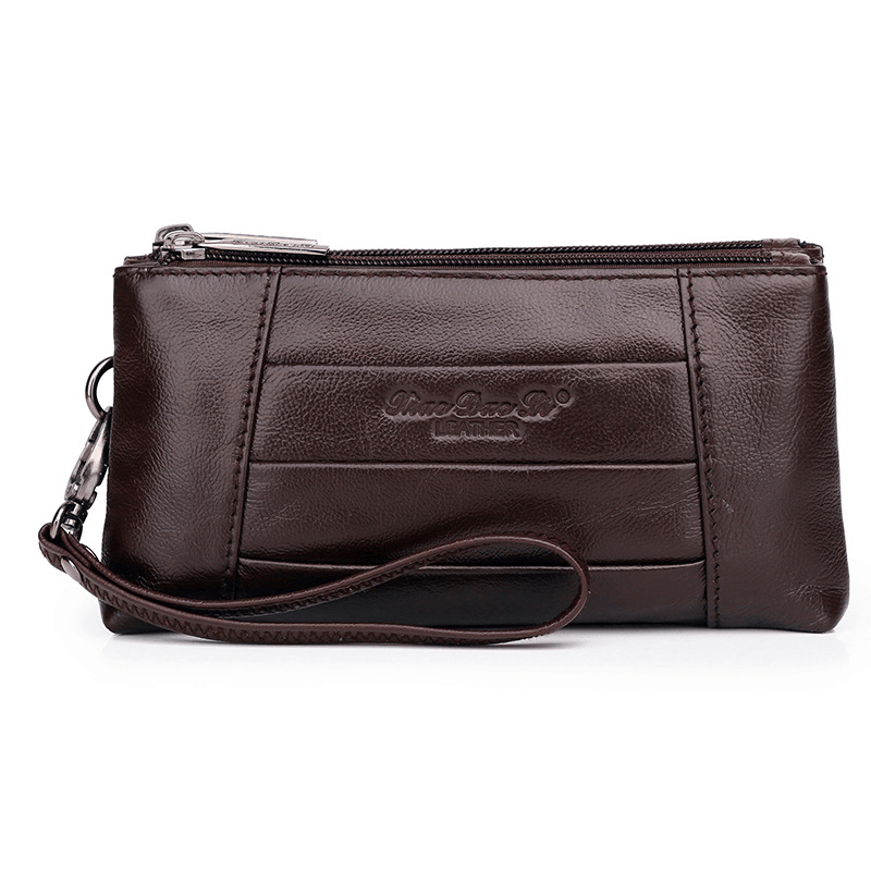 Men Genuine Leather Multi-Function Wallet Card Holder 5.5 In - MRSLM