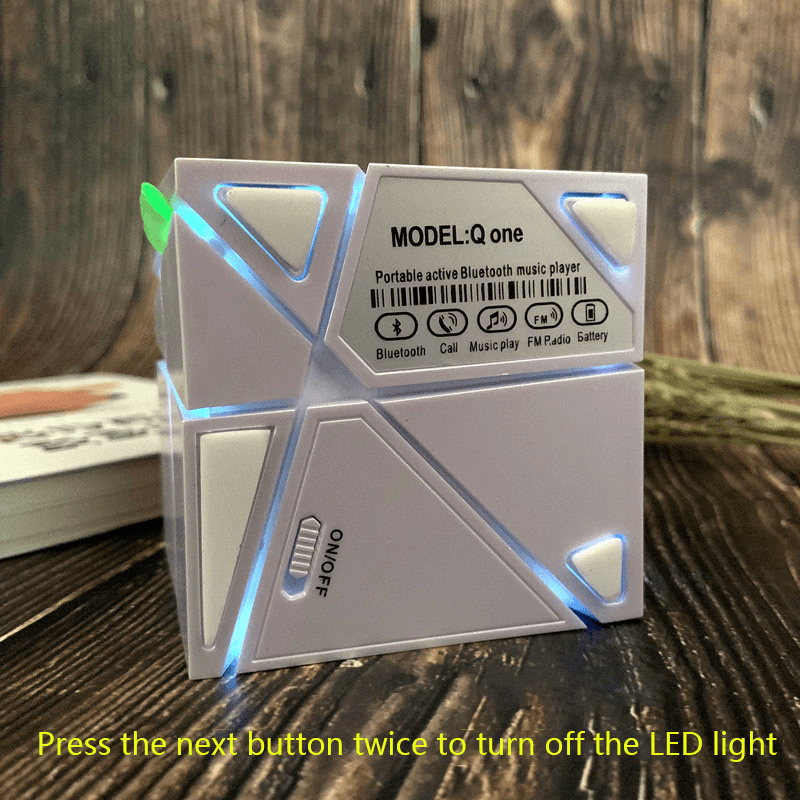Cube Bluetooth Speaker Creative Colorful Night Lights Mobile Phone Audio Portable Mini Wireless HF Speaker Birthday Gift - MRSLM