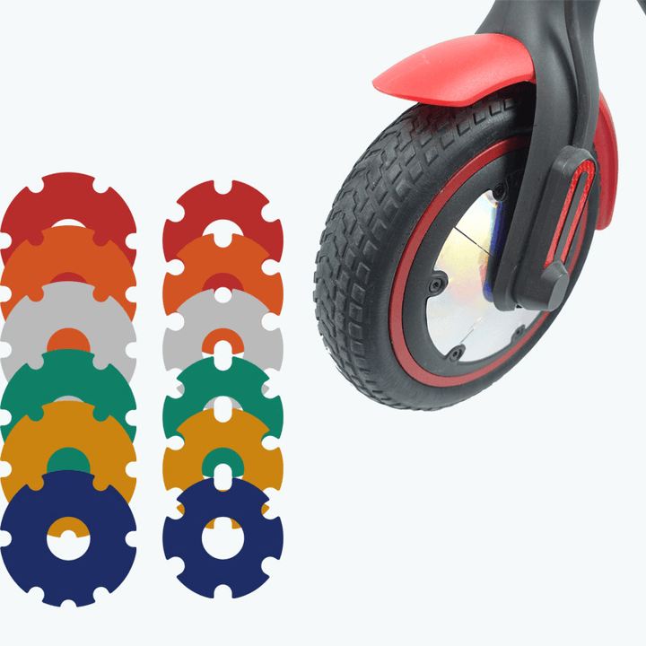 2PCS Electric Scooter Front Wheel Sticker PVC Motor Protective Cover Shell Kick Scooter Accessories for Xiaomi 1/1S/Pro/2 Scootor - MRSLM