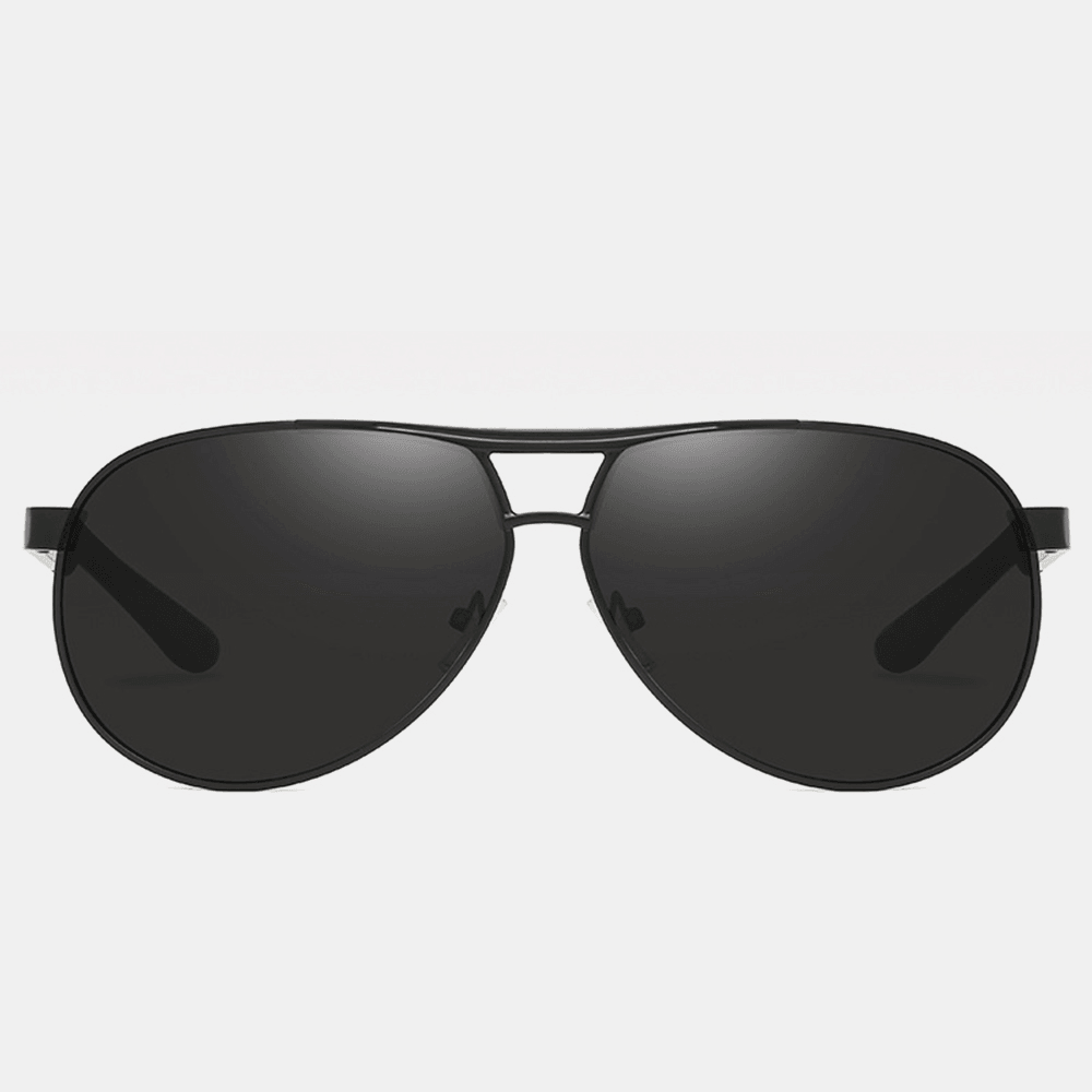 Men'S Metal Large Frame Sunglasses Frog Mirror Driver Polarized Sunglasses - MRSLM