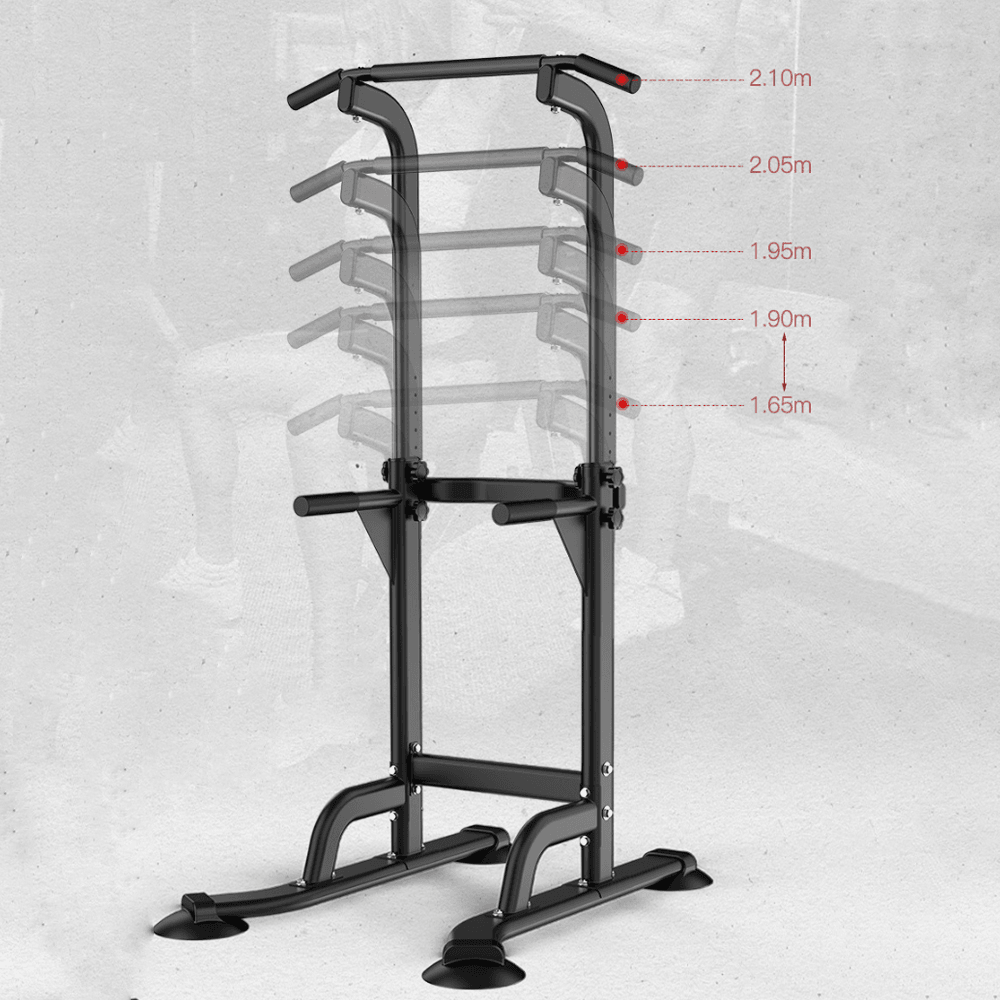 MIKING Multifunction Power Tower Adjustable Pull up Bar Home Gym Strength Training Fitness Dip Stands Muscle Exercise Equipment for Home Workouts - MRSLM