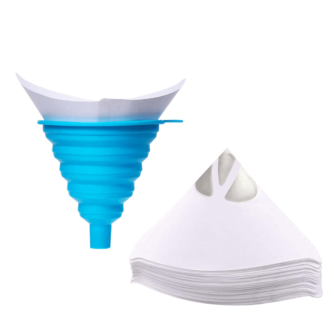 Foldable Funnel Silicone Collapsible Funnel Folding Portable Funnels for Household Liquid Dispensing - MRSLM