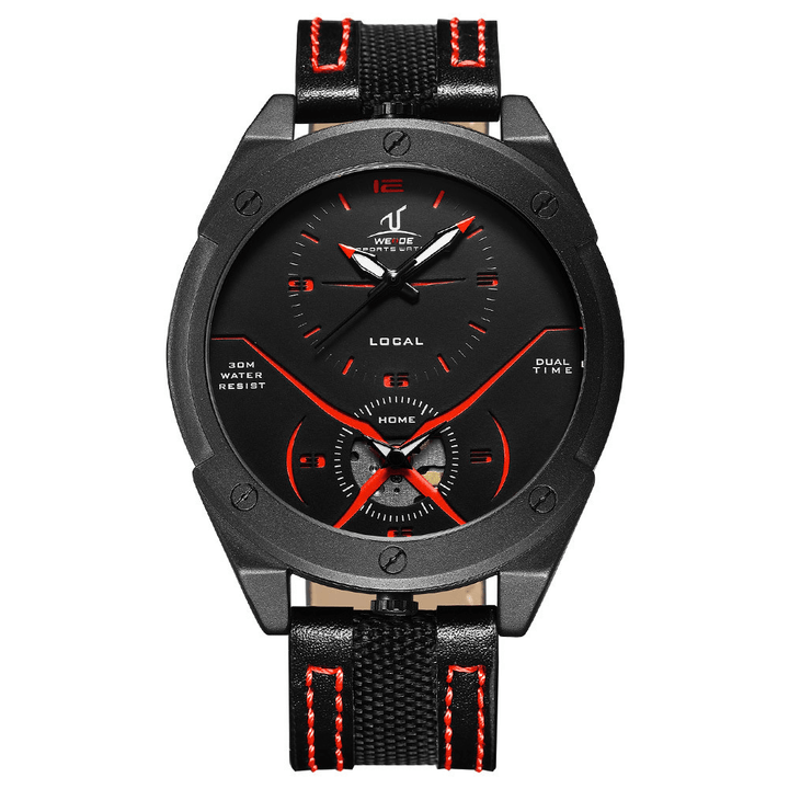 WEIDE UV1703 Colorful Unique Design Men Wrist Watch Dual Time Display Quartz Watches - MRSLM