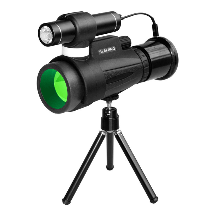 RLSFENG 12X50 HD Monocular 3-In-1 BAK4 Prism Waterproof Spotting Scope Infra-Red Night Vision Outdoor Camping - MRSLM