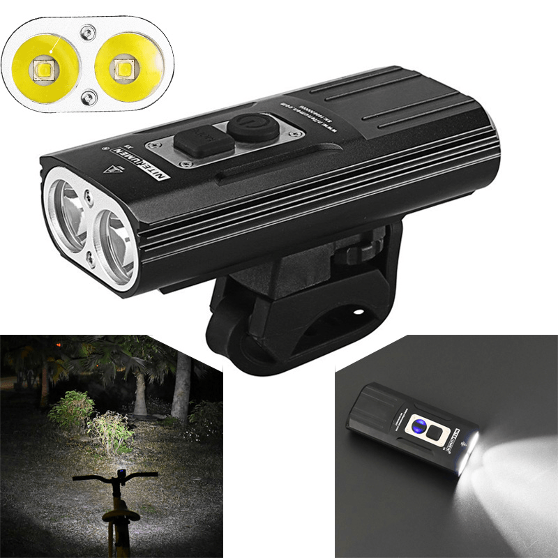 NITENUMEN X8 1800LM 2X U2 6 Modes 18650 Li-Ion Battery USB Rechargeable Waterproof Cycling Bike Light - MRSLM