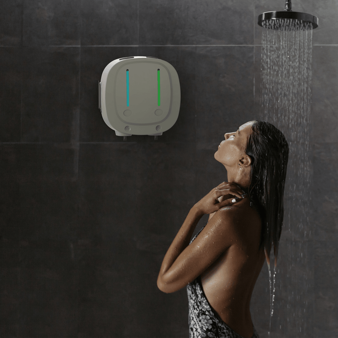 Automatic Shampoo Liquid Dispenser Shampoo Shower Wall Mount Double 500ML Shower Dispenser Kitchen Bathroom Accessories - MRSLM