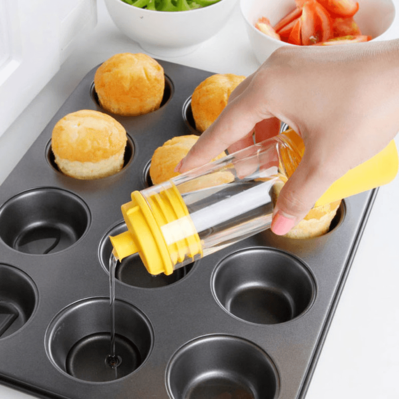 Kitchen BBQ Brushes Bakeware Tools High Temperature Resistant with Oil Bottle Silicone Brush - MRSLM