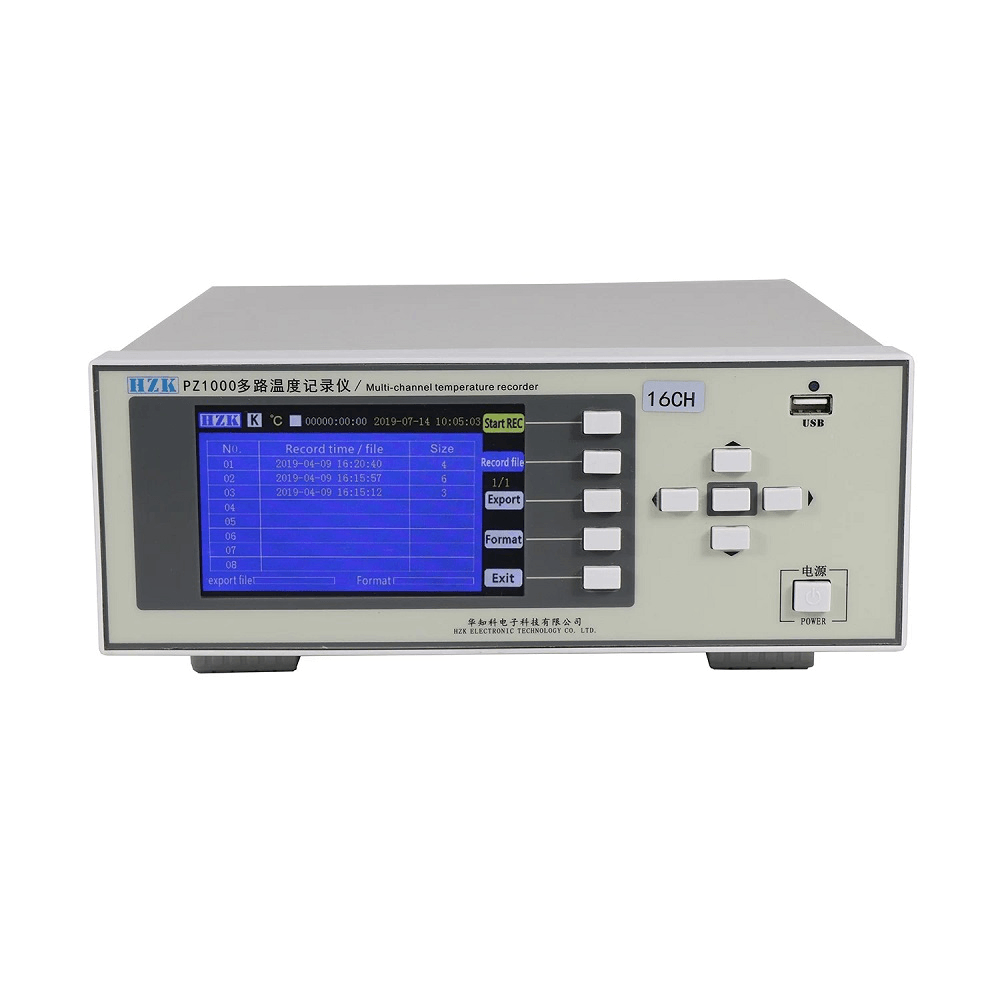 PZ1016S 5Inch Multi-Channel Temperature Recorder 16-Channel Temperature Tester Built-In 8G Memory List Beeper Alarm - MRSLM