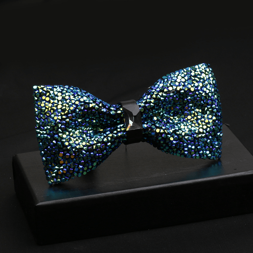 Fashionable Men'S Shiny Diamond Bow Tie - MRSLM