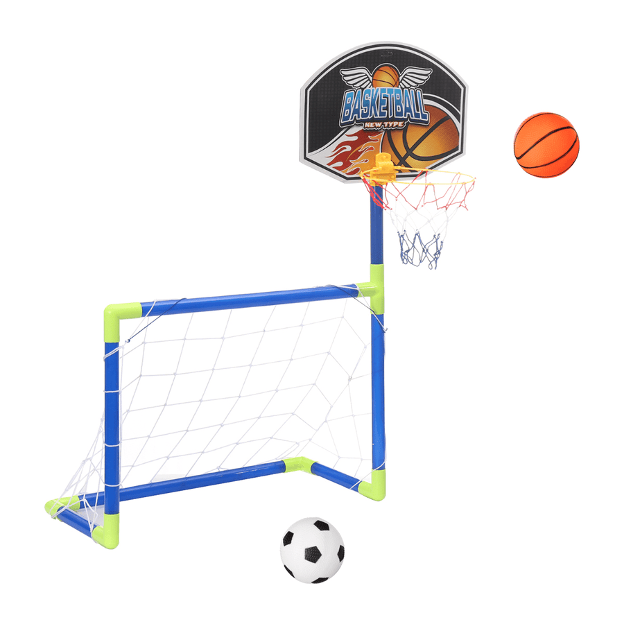 Ball Football Sport Toy Game Goals Basketball Hoop Stand Toys Kids Sports Game - MRSLM