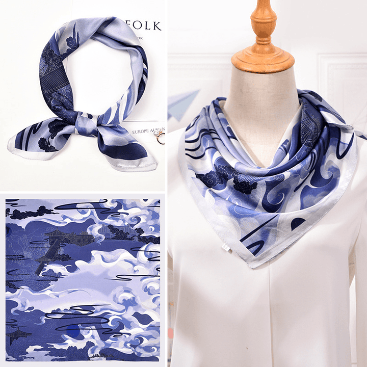 New Spring Silk Scarf Small Square Scarf Hangzhou Silk Thin Scarf - MRSLM