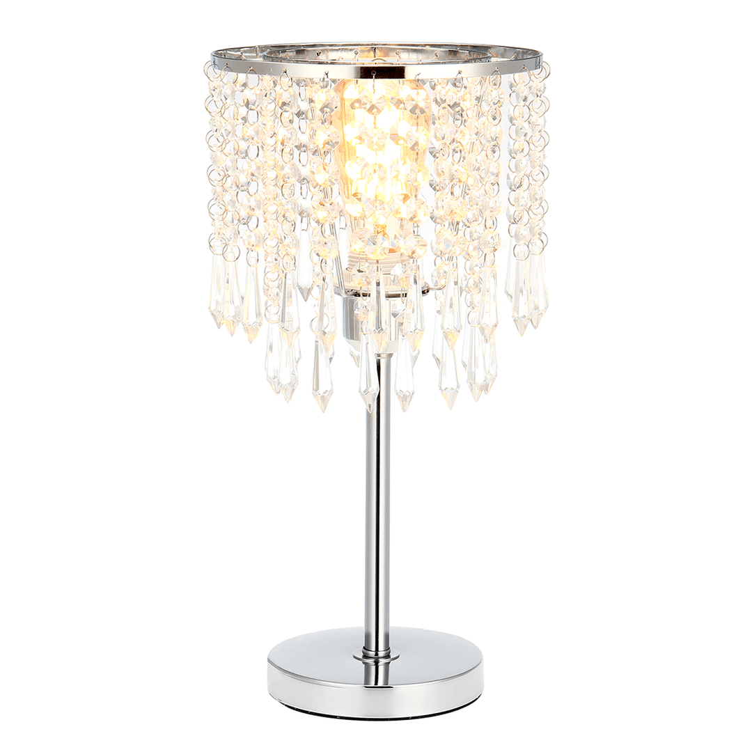 Crystal Table Pendant Lamps Bedroom Modern Wedding Decoration Dimmable Desk Lamp for Bedside Living Room Lighting - MRSLM