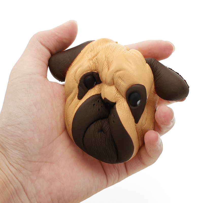 Squishyshop Dog Puppy Face Bread Squishy 11Cm Slow Rising with Packaging Collection Gift Decor Toy - MRSLM