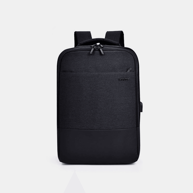 Men Nylon USB Charging Casual Large Capacity 15.6 Inch Laptop Bag Travel Backpack - MRSLM