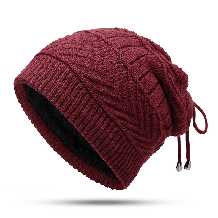 Multi-Purpose Winter Plush Knit Beanie Hat Scarf - MRSLM