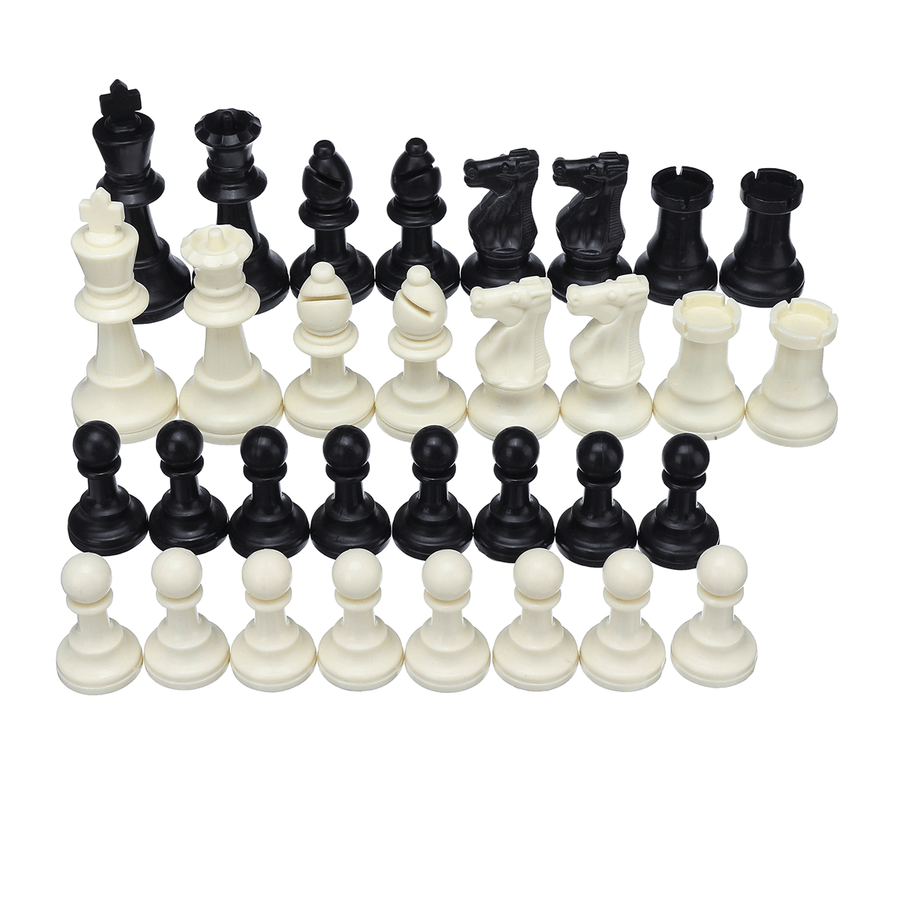 32 Piece Game Chess Foldable 9.5/7.5/6.4Cm King Knight Set Outdoor Recreation Family Camping Game - MRSLM