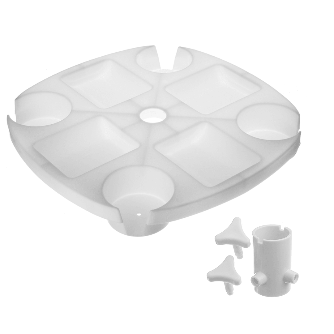 43*43*5.5 Plastic Beach Umbrella Table with Cup Holder PP Material for Outdoor - MRSLM