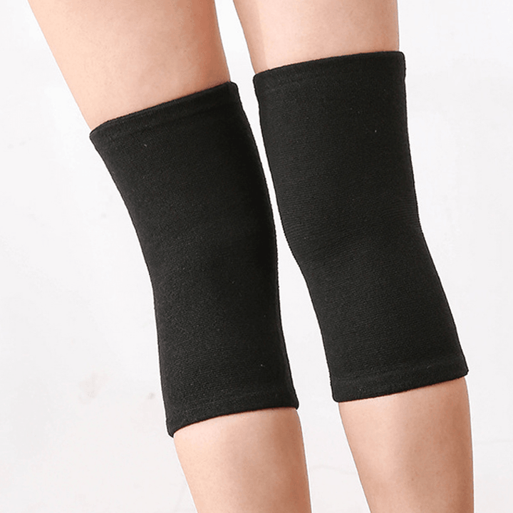 KALOAD 1 Pair Spandex Thicken Breathable Warm Knee Pad Winter Thermal Wool Brace Fitness Protector - MRSLM