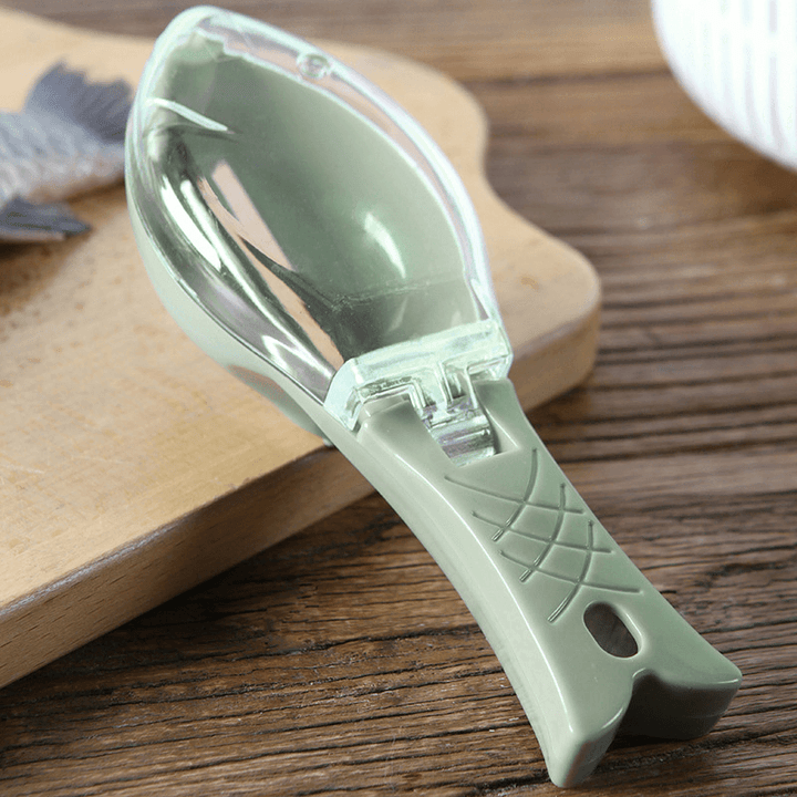 Fish Scales Removing Tool with Cover Kitchen Scale Scraper Manual Fish Scale Tool - MRSLM