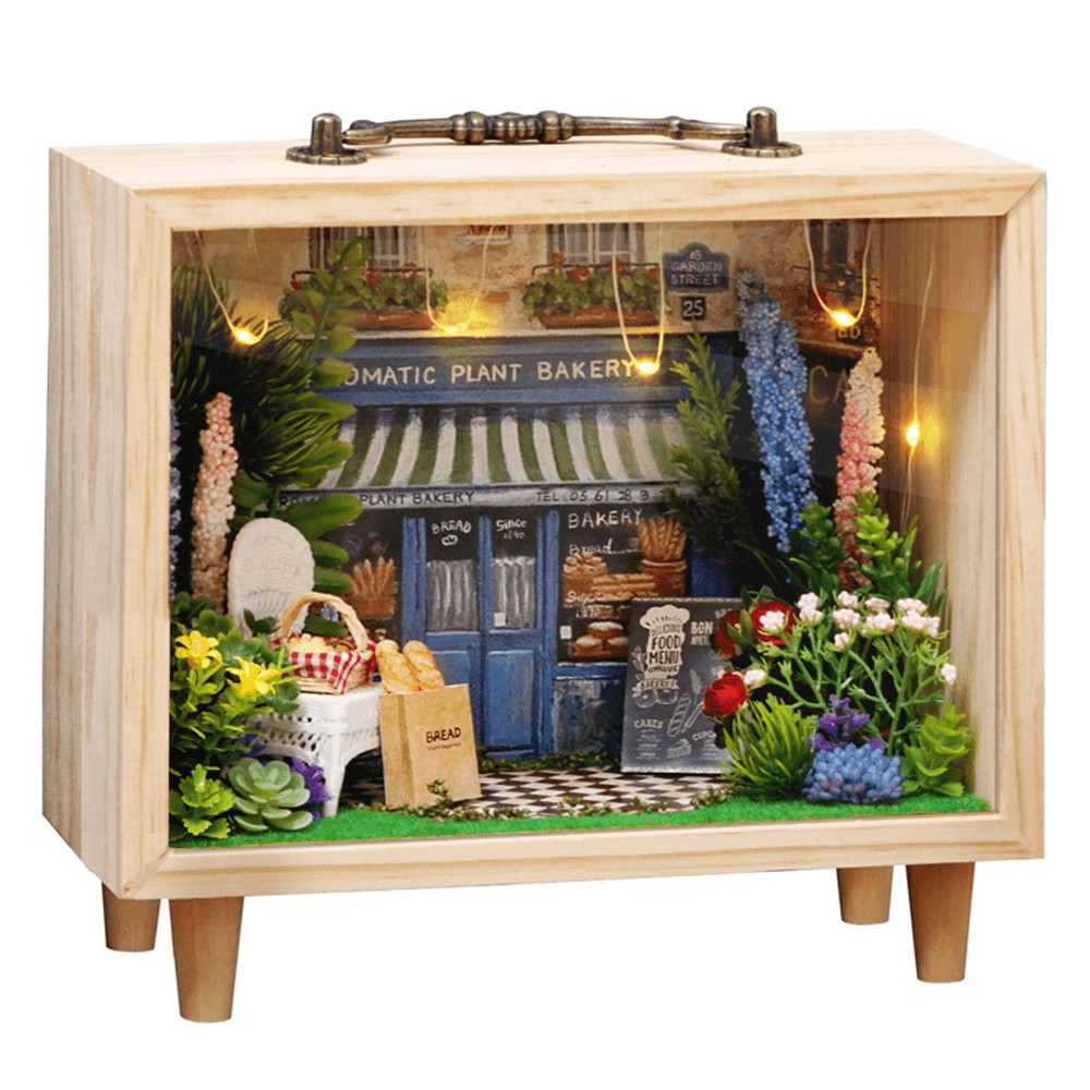 CUTEROOM DIY Wooden Box Series Hanamaji Trilogy Doll House Model Toy Gift Decoration for Girlfriend and Child - MRSLM