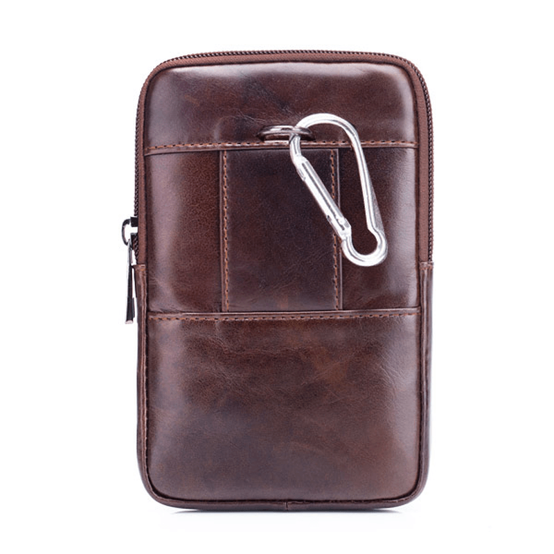 Bullcaptain Bag Men Genuine Leather Loop Belt Phone Bag - MRSLM