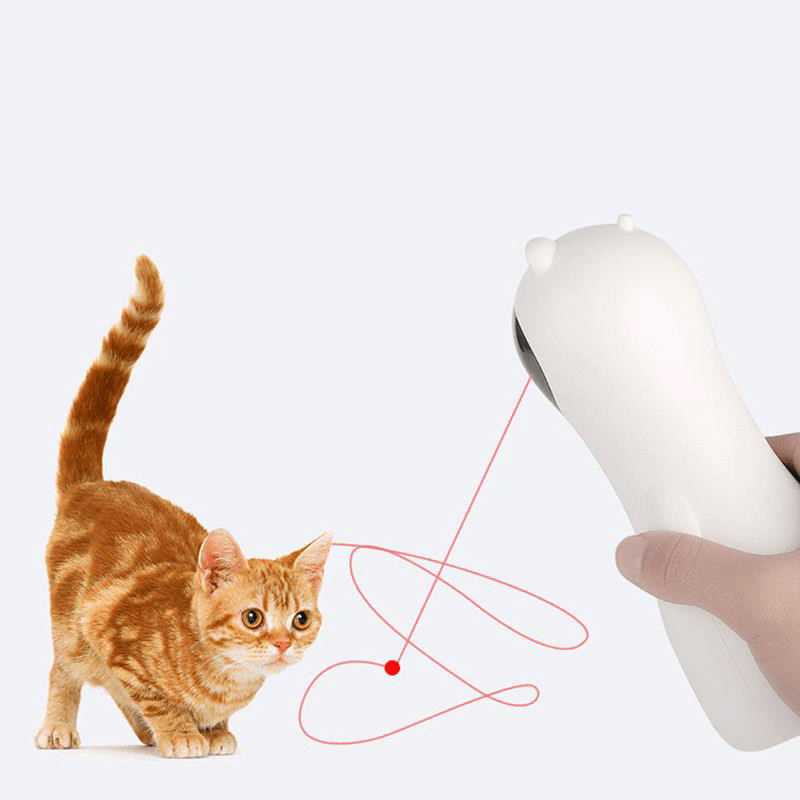 Automatic Multi-Angle Adjustable Cat Interactive LED Laser Toy USB Charge with Mute Motor Funny Toy Cat Sports Training Entertainment Toy - MRSLM