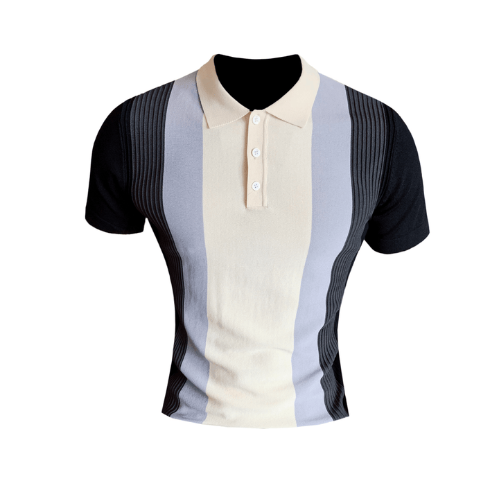 Summer Sportsman Short-Sleeved Knitted POLO Shirt Gradient Color - MRSLM