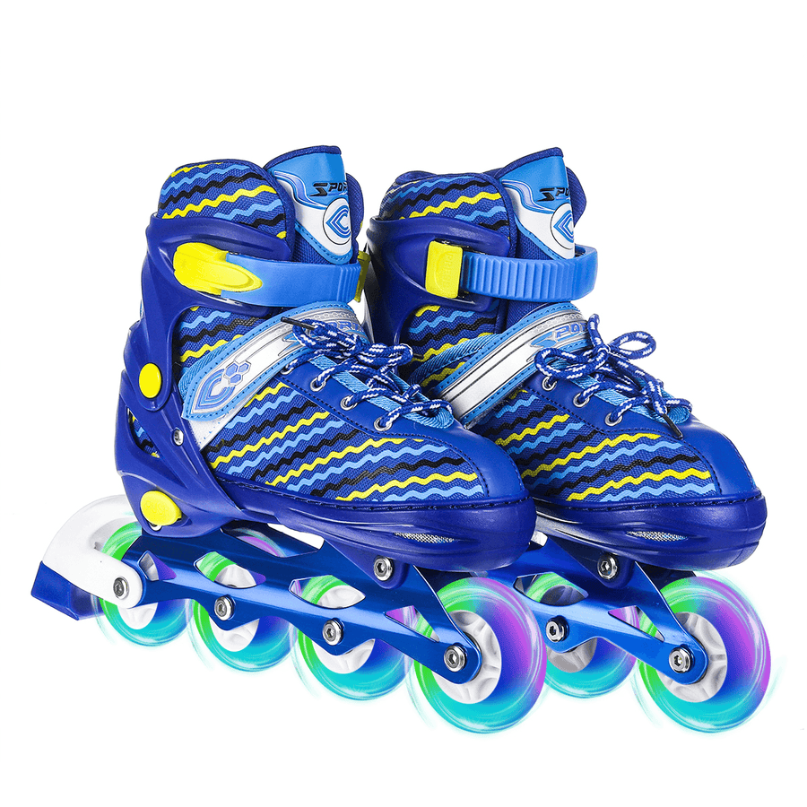 Adjustable Inline Skates Winter Snow Speed Skates Straight Row Skates Breathable Comfortable Adjustable Roller Blades for Adult Kids - MRSLM