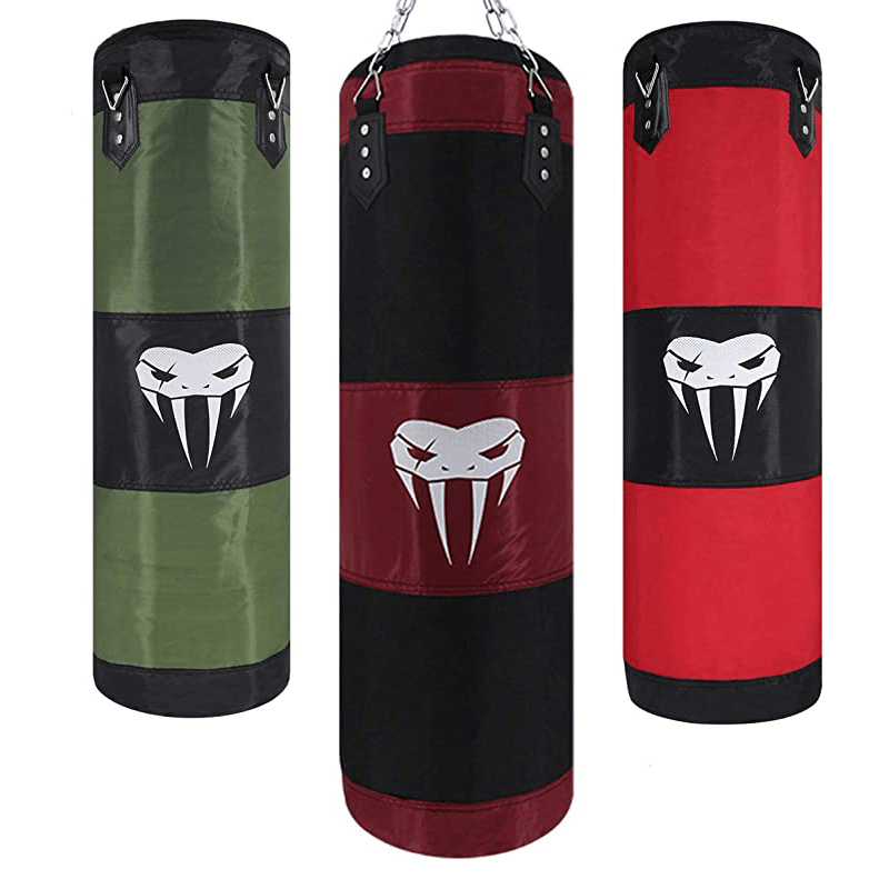 120CM Heavy Bag Boxing Set Heavy Duty Hanging Punching Bag Unfilled Punching Bags for Adults - MRSLM