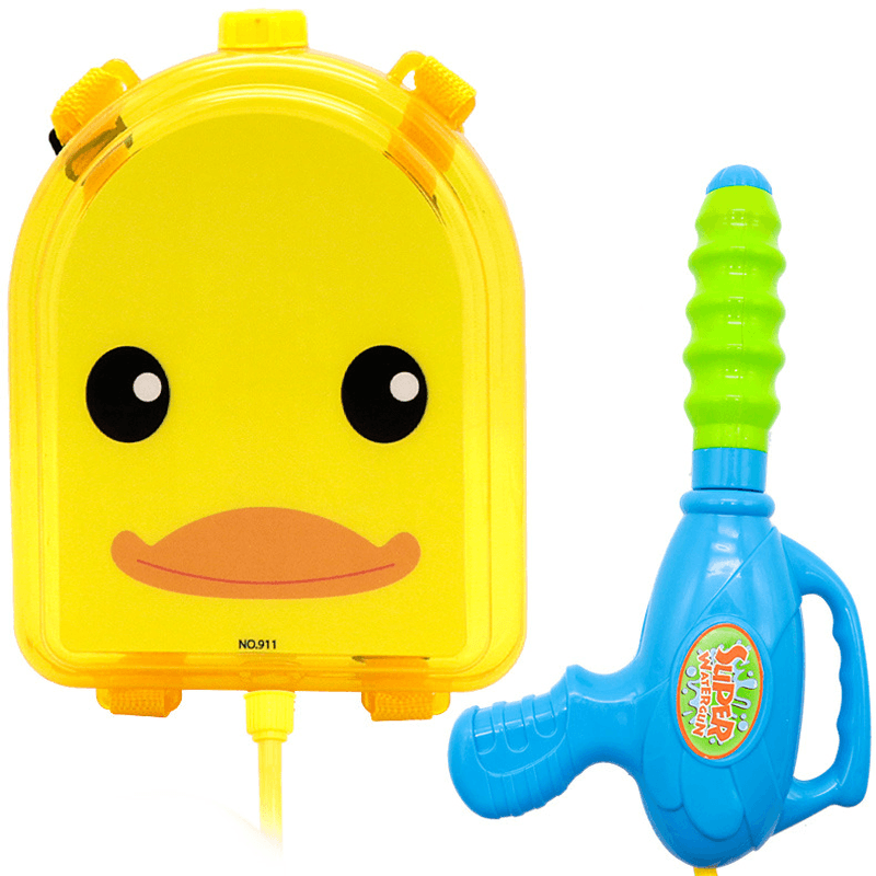 Children'S Beach Playing in the Water Stall Toy Transparent Backpack Water Gun Pull-Out Water Gun - MRSLM