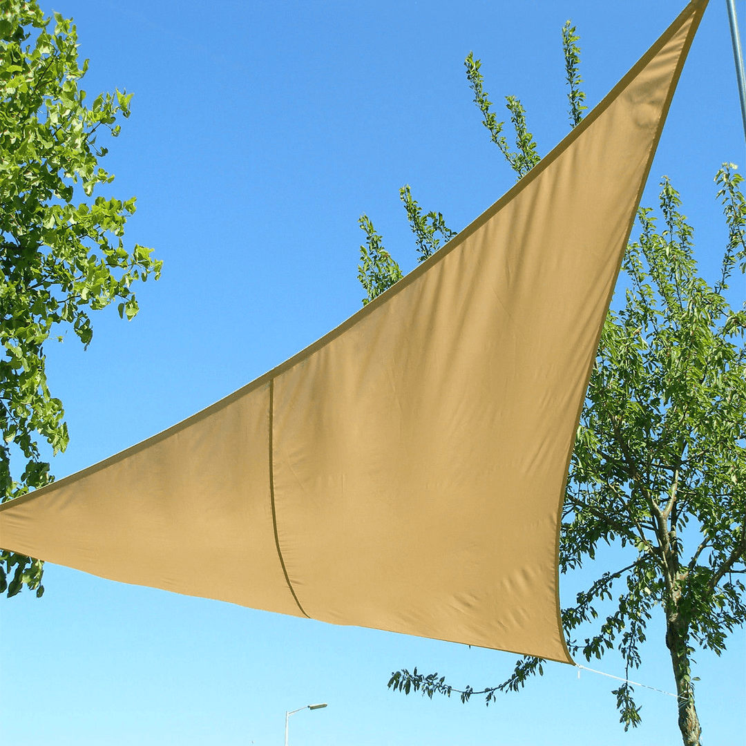 12X12X12Ft Beige Triangle Sun Shade Sails for Patio Garden Outdoor Facility and Activities - MRSLM