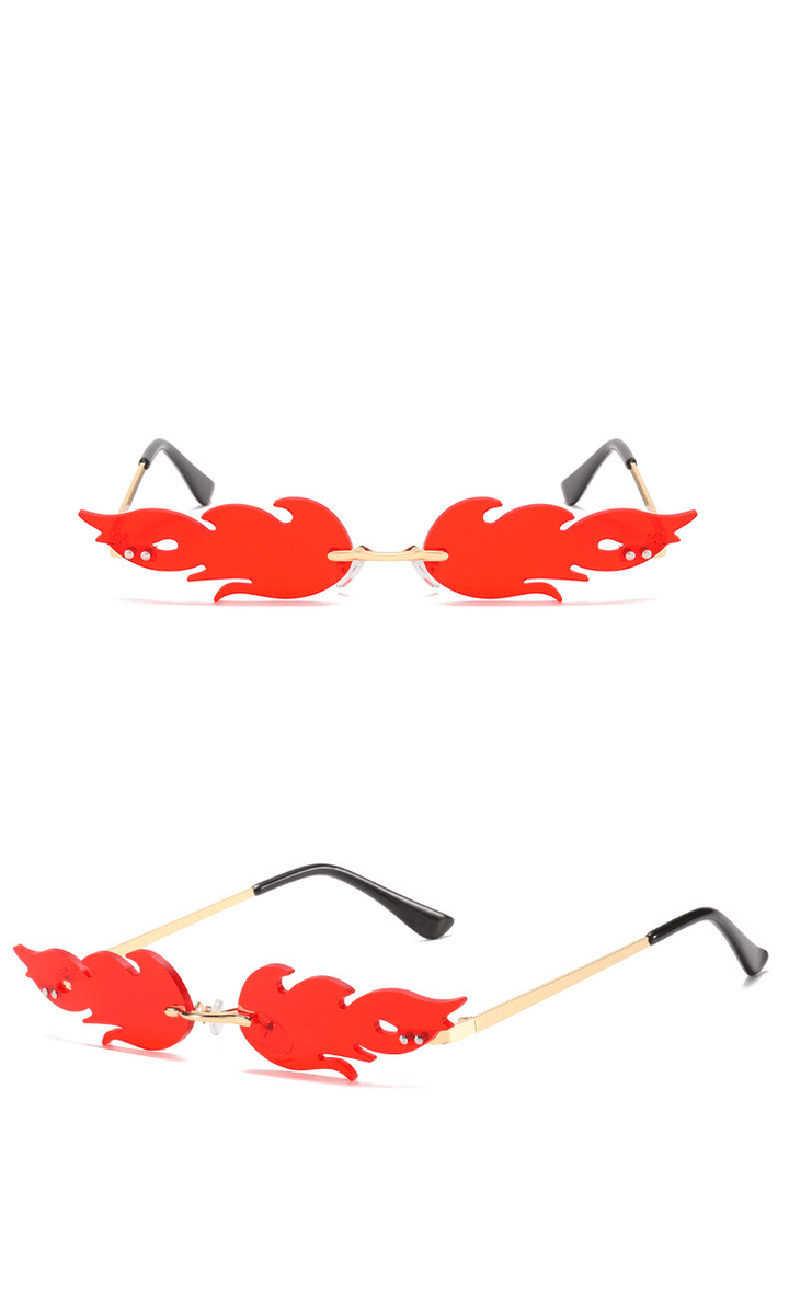 Rimless Street Shooting Sunglasses Personality Funny Odd-Shaped Glasses - MRSLM