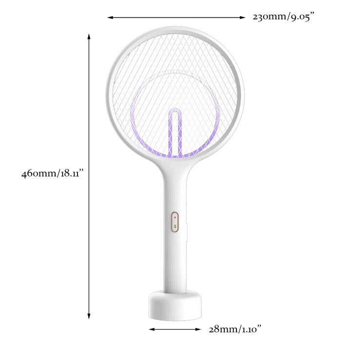 USB Electric Mosquito Killer Fly Insect Swatter Handheld Bug Zapper Pest 1200Mah Battery Life - MRSLM