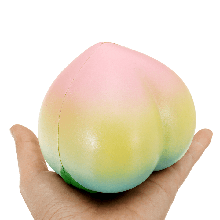 IKUURANI Rainbow Peach Squishy 10.5*9CM Licensed Slow Rising with Packaging Collection Gift Soft Toy - MRSLM