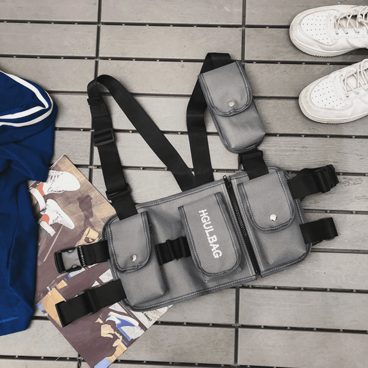 Men Women Hip-Hop Chest Bag Vest Bag Tooling Bag Tactical Bag - MRSLM