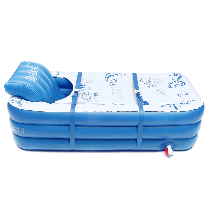 2 in 1 165*85*45Cm Inflatable Adult PVC Warm Bath Bathtub Foldable Indoor SPA Bathroom Tub - MRSLM