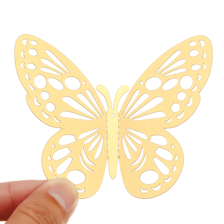 12Pcs 3D Butterfly Wall Sticker Home Decor DIY Butterfly Fridge Sticker Party Wedding Room Decor - MRSLM