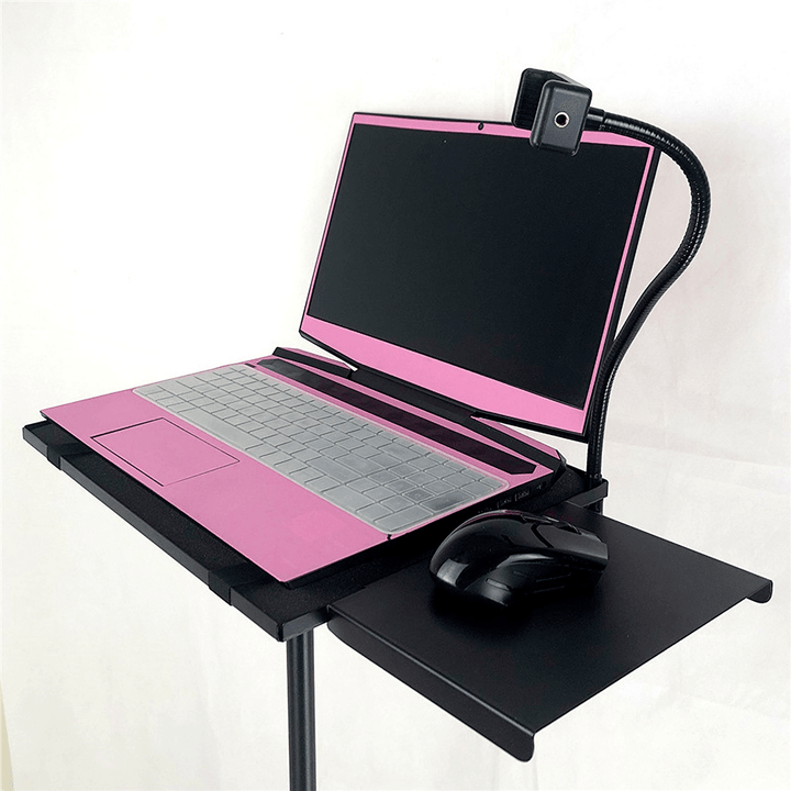 Standing Desk Laptop Floor Tripod Bracket Projector Bracket with Mobile Phone Bracket Office Study Living Room - MRSLM
