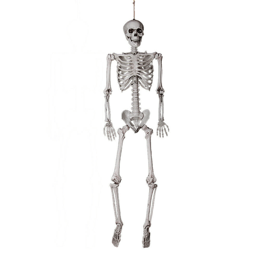 90Cm Human Skeleton Scary Bones Poseable Hanging Halloween Prop Party Decorations - MRSLM