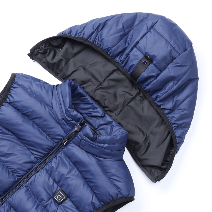Mens USB Electric Heated Vest Winter Heating Thermal Jacket Coats Heater - MRSLM