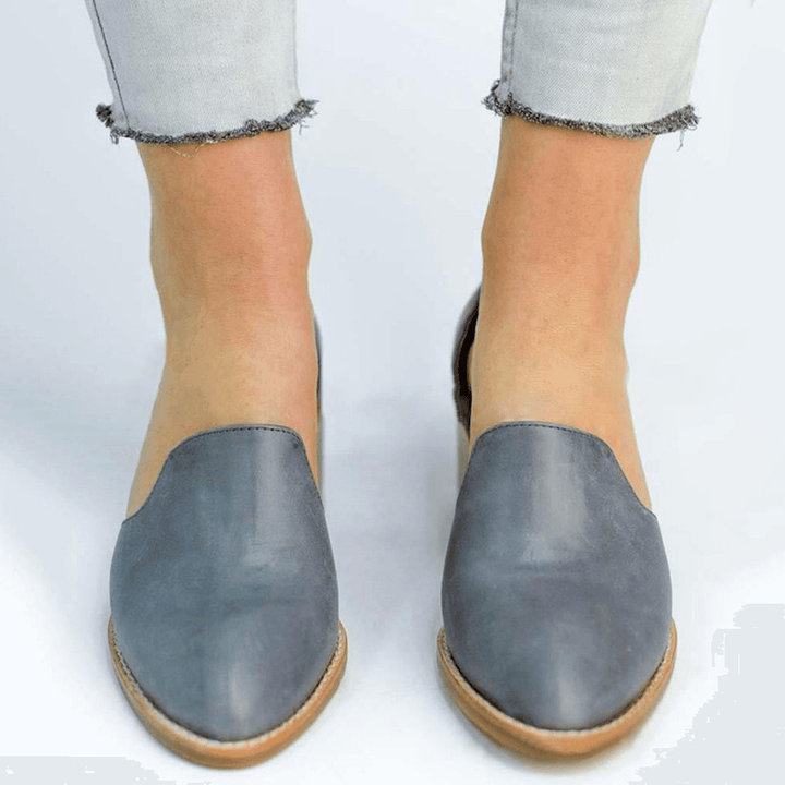 US Size 5-11 Chunky Heel Pumps Casual Slip on Shoes - MRSLM
