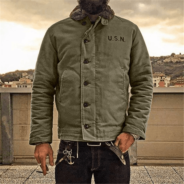 Autumn and Winter Men'S Clothing Slim Solid Color Fashion Jacket Jacket Men - MRSLM