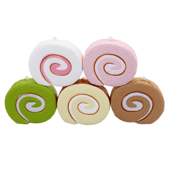 Cake Squishy Swiss Roll 7Cm Slow Rising Funny Gift Collection with Packaging - MRSLM