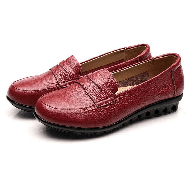 New Women Soft Casual Comfortable Flats Loafers Slip-On Fashion round Toe Flats Shoes - MRSLM