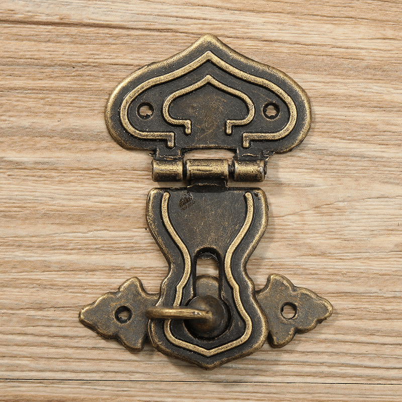 Retro Vintage Decorative Latch Hasp Pad Chest Lock for Wooden Jewelry Box - MRSLM