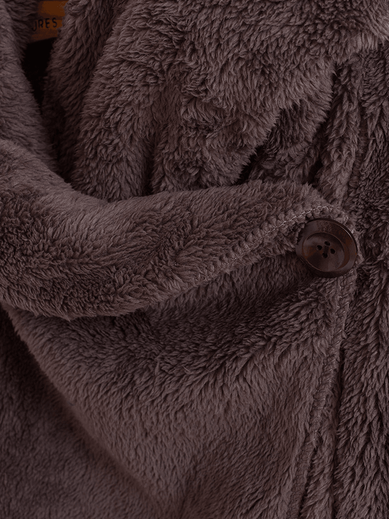 Batwing Sleeve Fleece Warm Coats - MRSLM