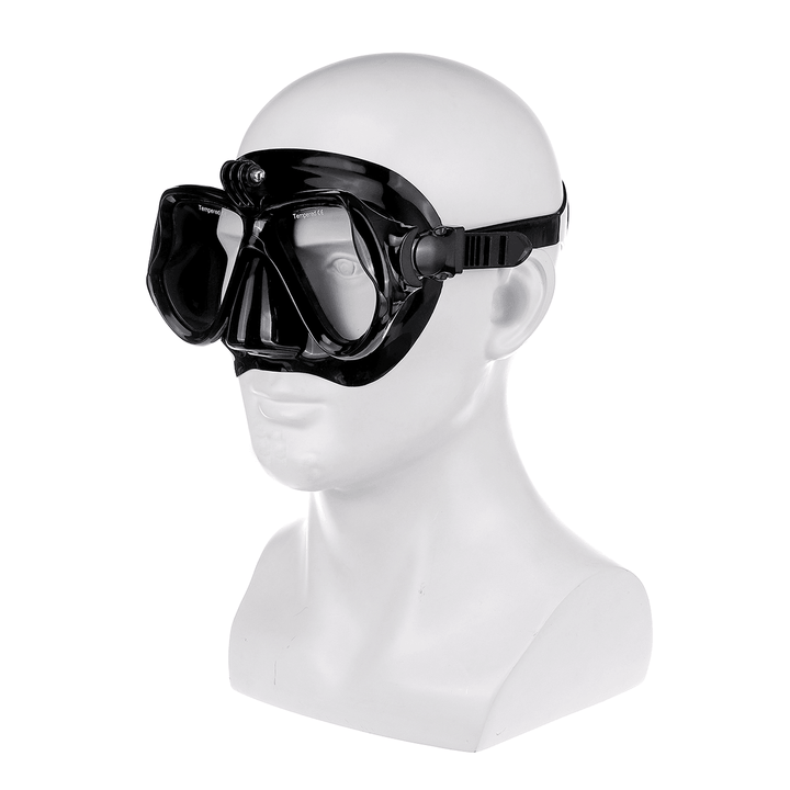 Scuba Diving Mask with Camera Mount Tempered Glass Profession Snorkel Mask Underwater Sport Scuba Gear Equipments - MRSLM