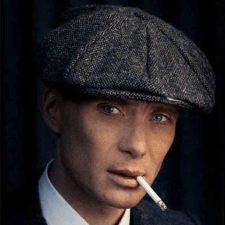 Men's Herringbone Wool Newsboy Cap Gatsby Flat Cap - MRSLM