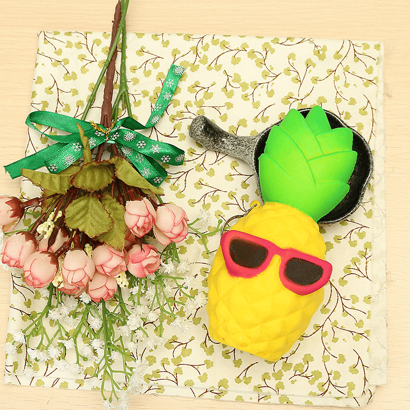 Squishy Cool Pineapple 16Cm Slow Rising Soft Squeeze Collection Gift Decor Toy - MRSLM