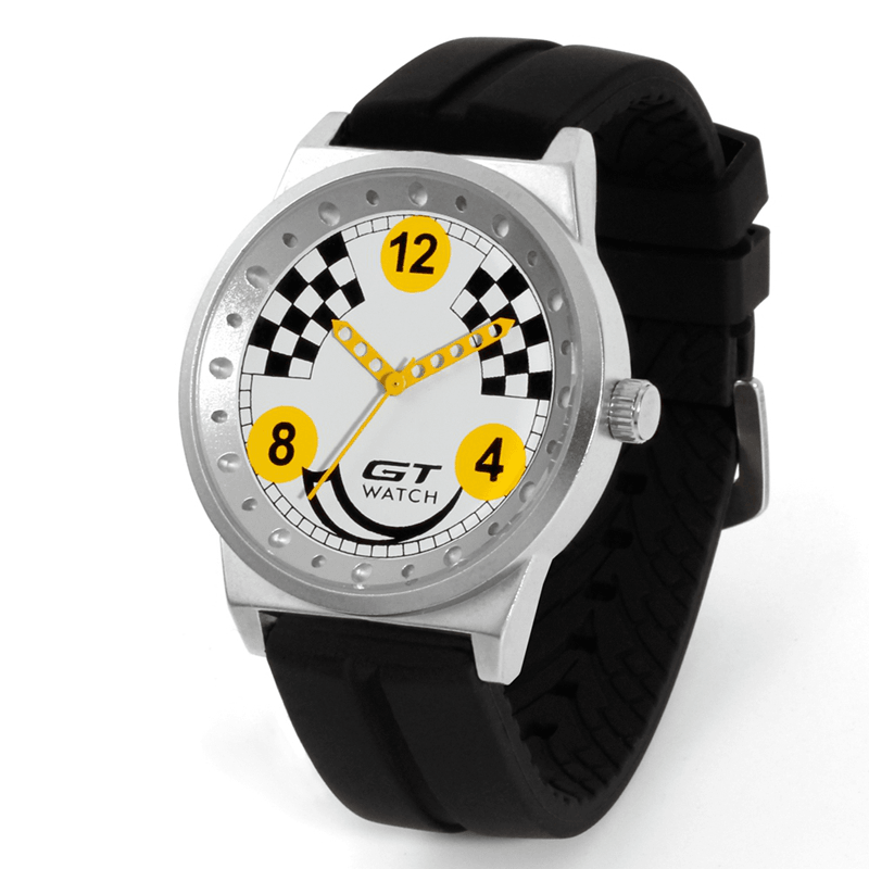GT 002 Sport Fashion Casual Silica Gel Watch Band Car Racing Style Men Quartz Wrist Watch - MRSLM